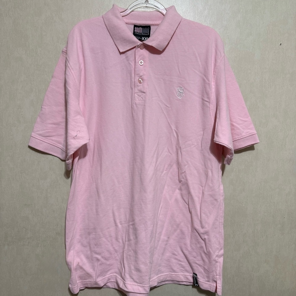 Southpole Pink Cotton Short Sleeve Polo Shirt